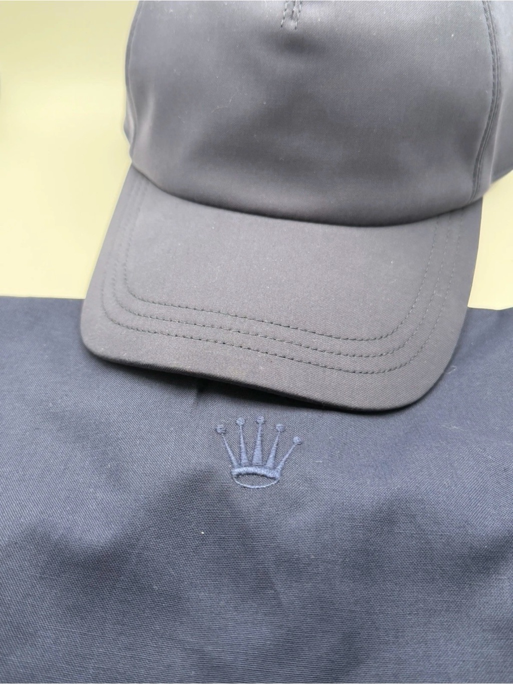 Rolex Gray Baseball Cap With Crown Logo